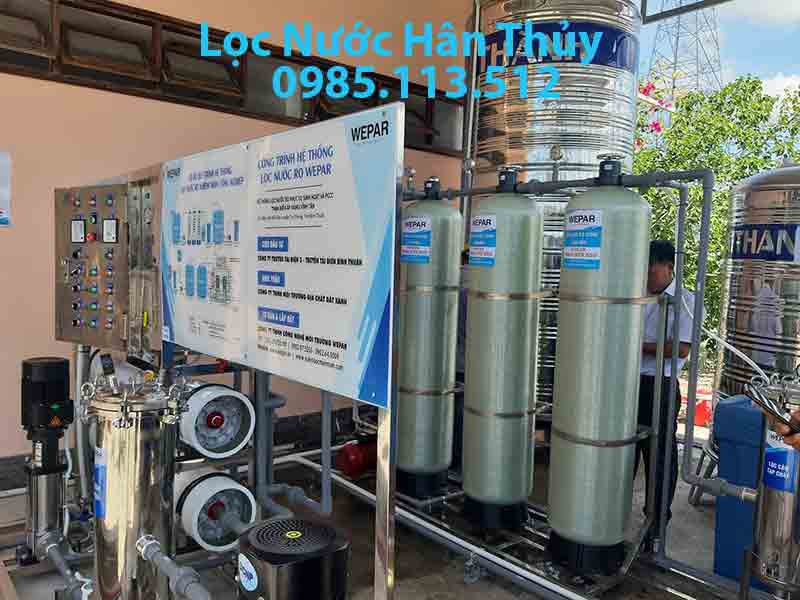 Hình ảnh hệ thống lọc nước công nghiệp 1000l/h