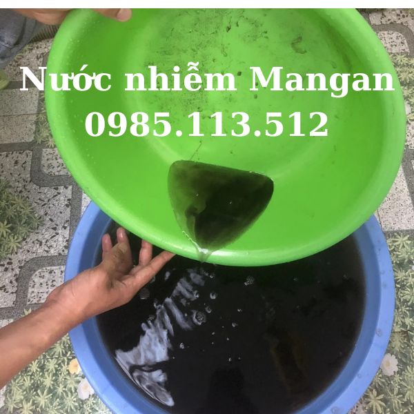 Nguồn nước giếng khoan nhiễm mangan có cặn đen